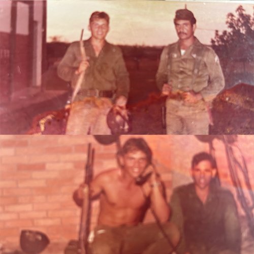 Registro histórico de grupo em formação militar