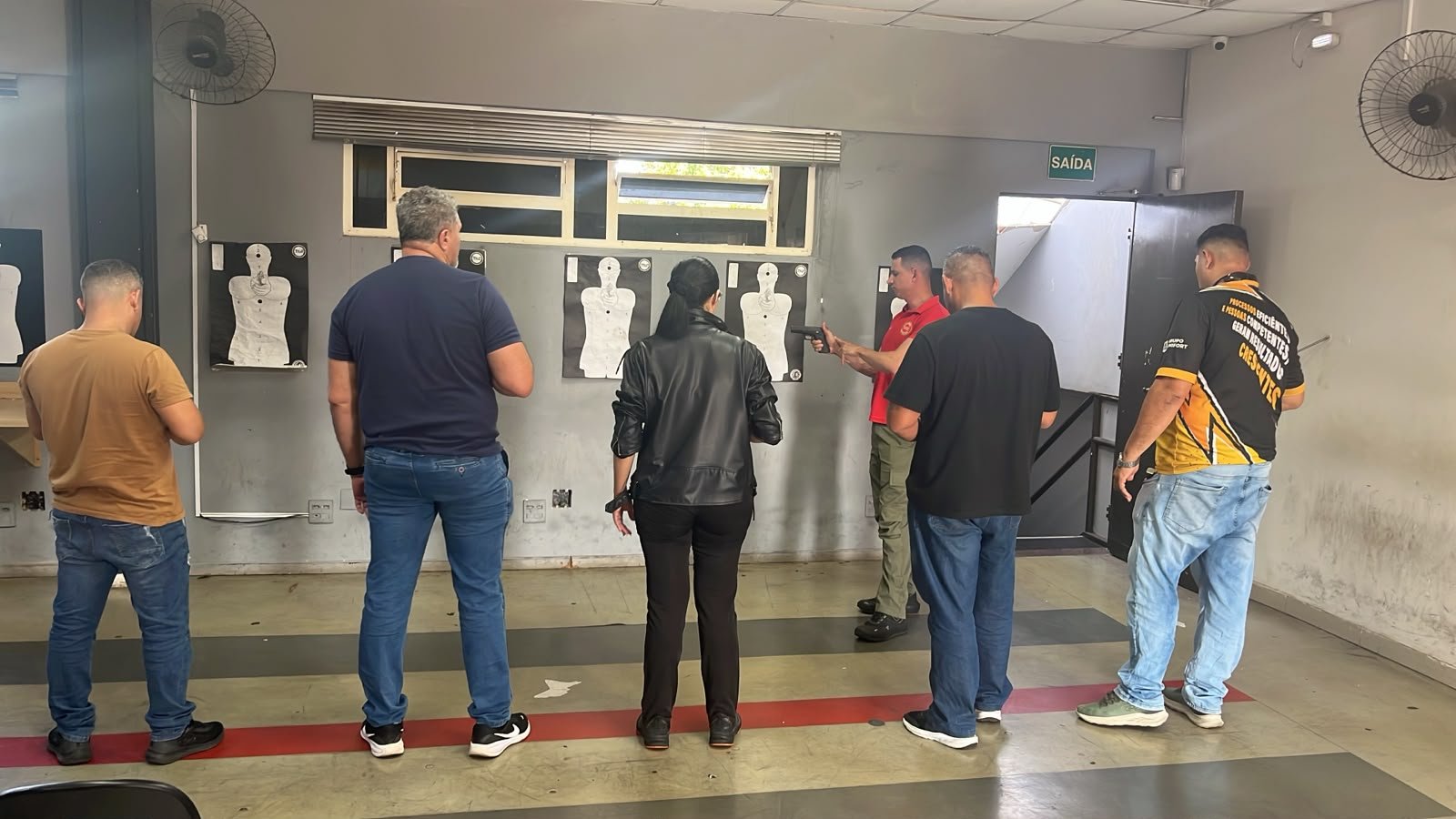 Atividade de preparação em estande
